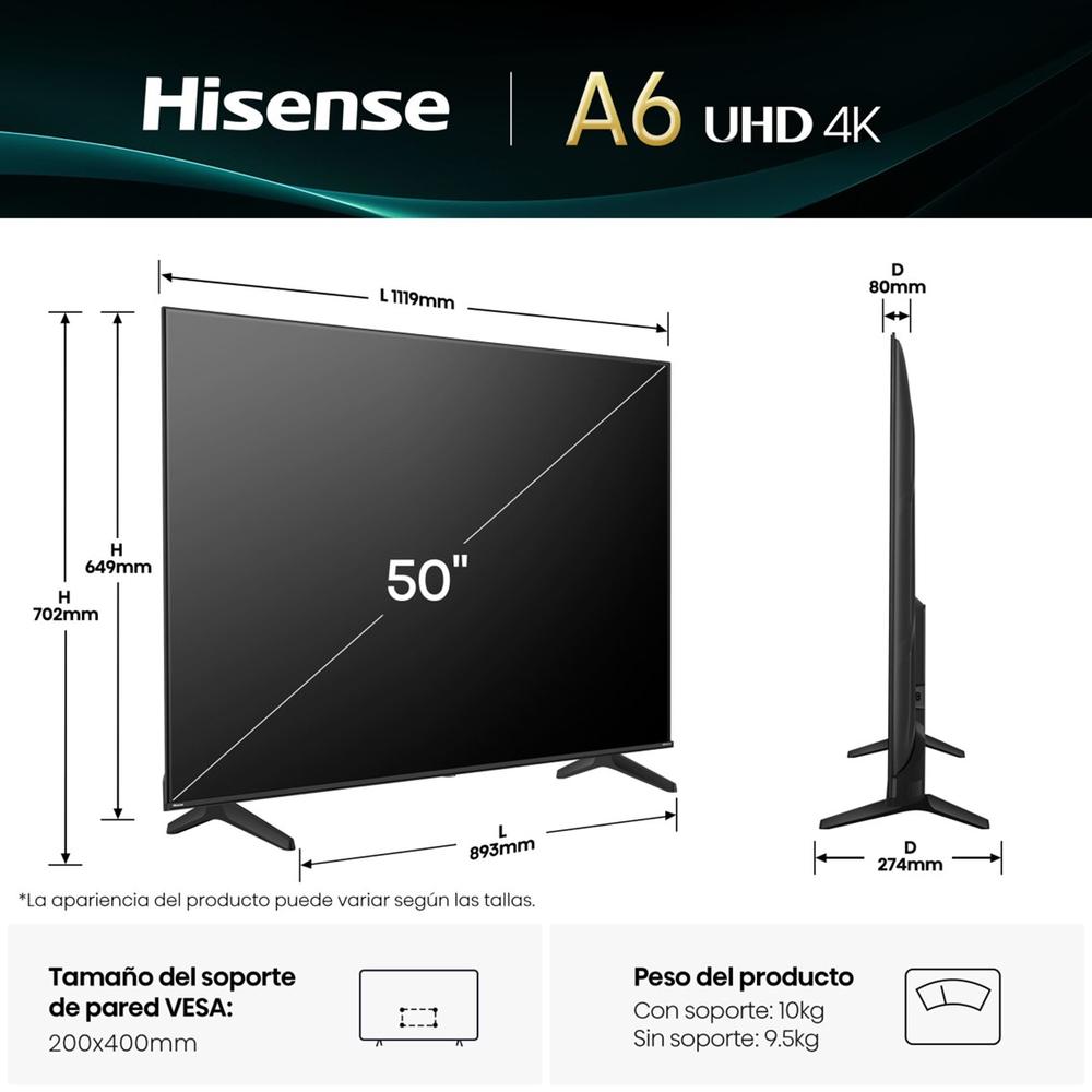 Tv hisense 50 pulgadas led 4k uhd | Hisense - Imagen 2