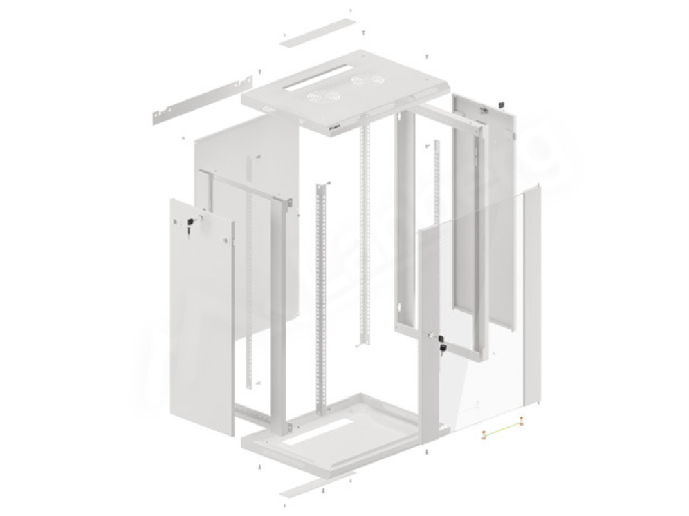 Armario lanberg 19 pulgadas 18u 600x450 gris | Lanberg - Imagen 3