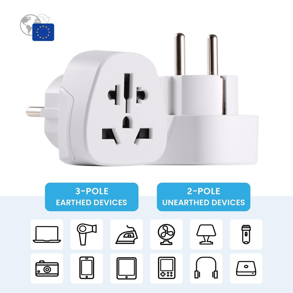 Enchufe universal ewent ew1480 eu usa | Ewent - Imagen 3