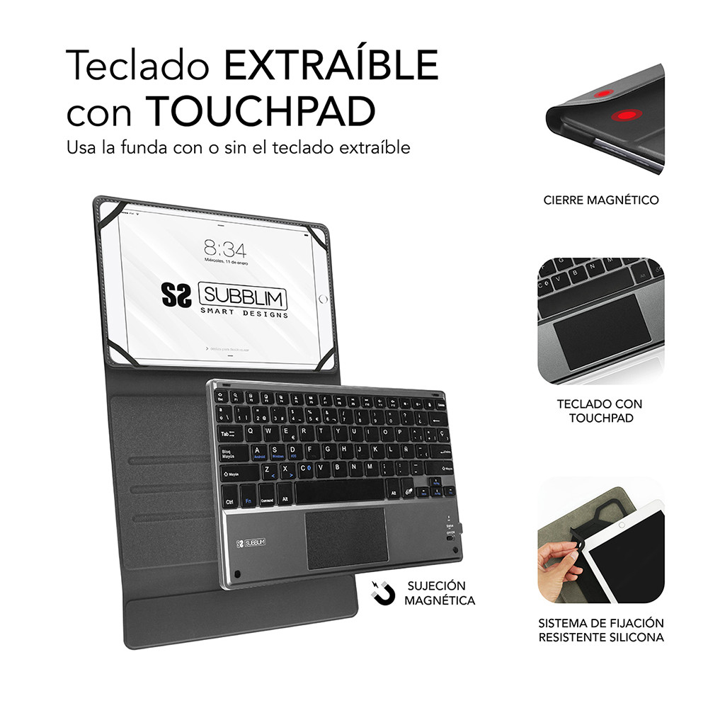 Funda + teclado subblim keytab pro | Subblim - Imagen 3