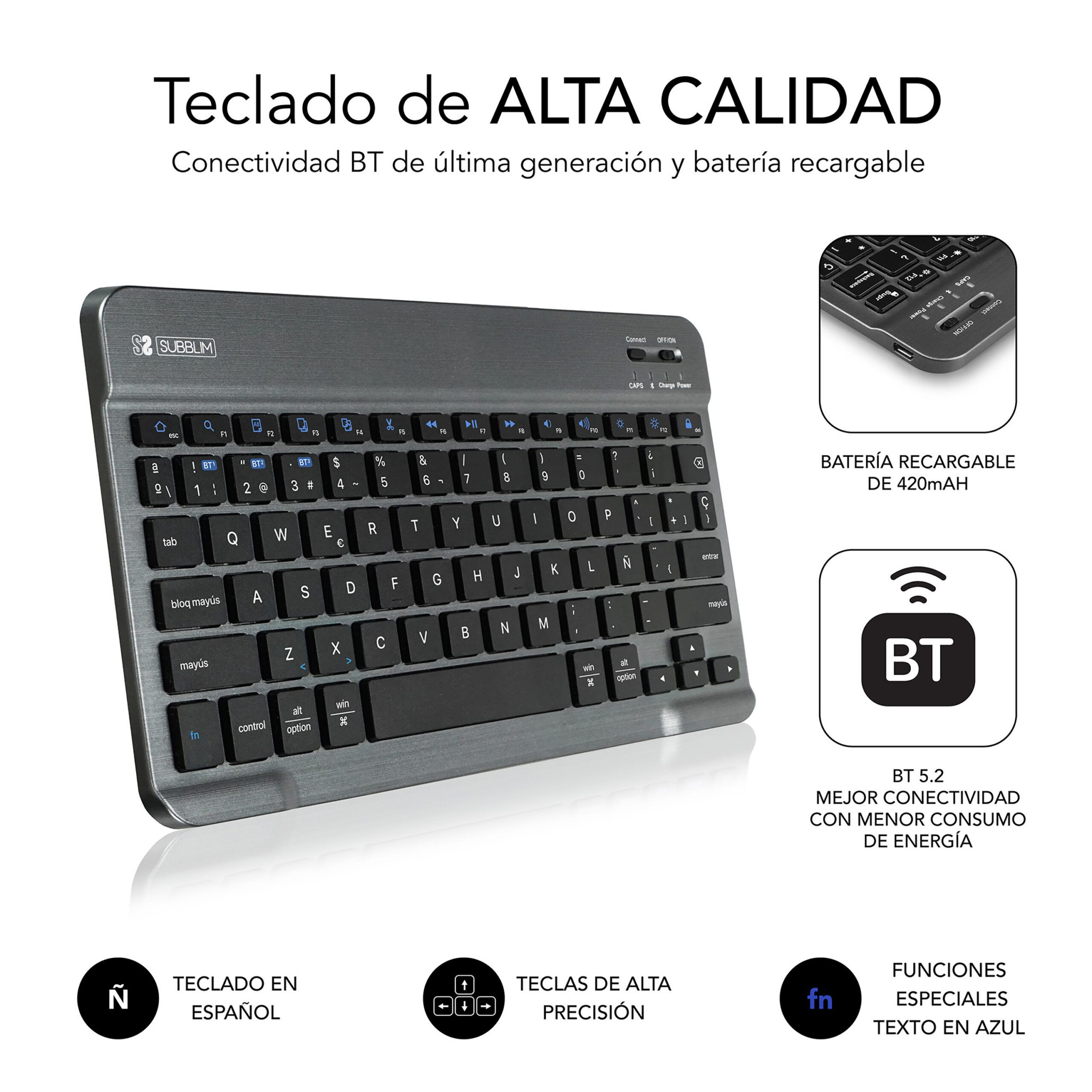 Funda + teclado subblim keytab pro | Subblim - Imagen 4