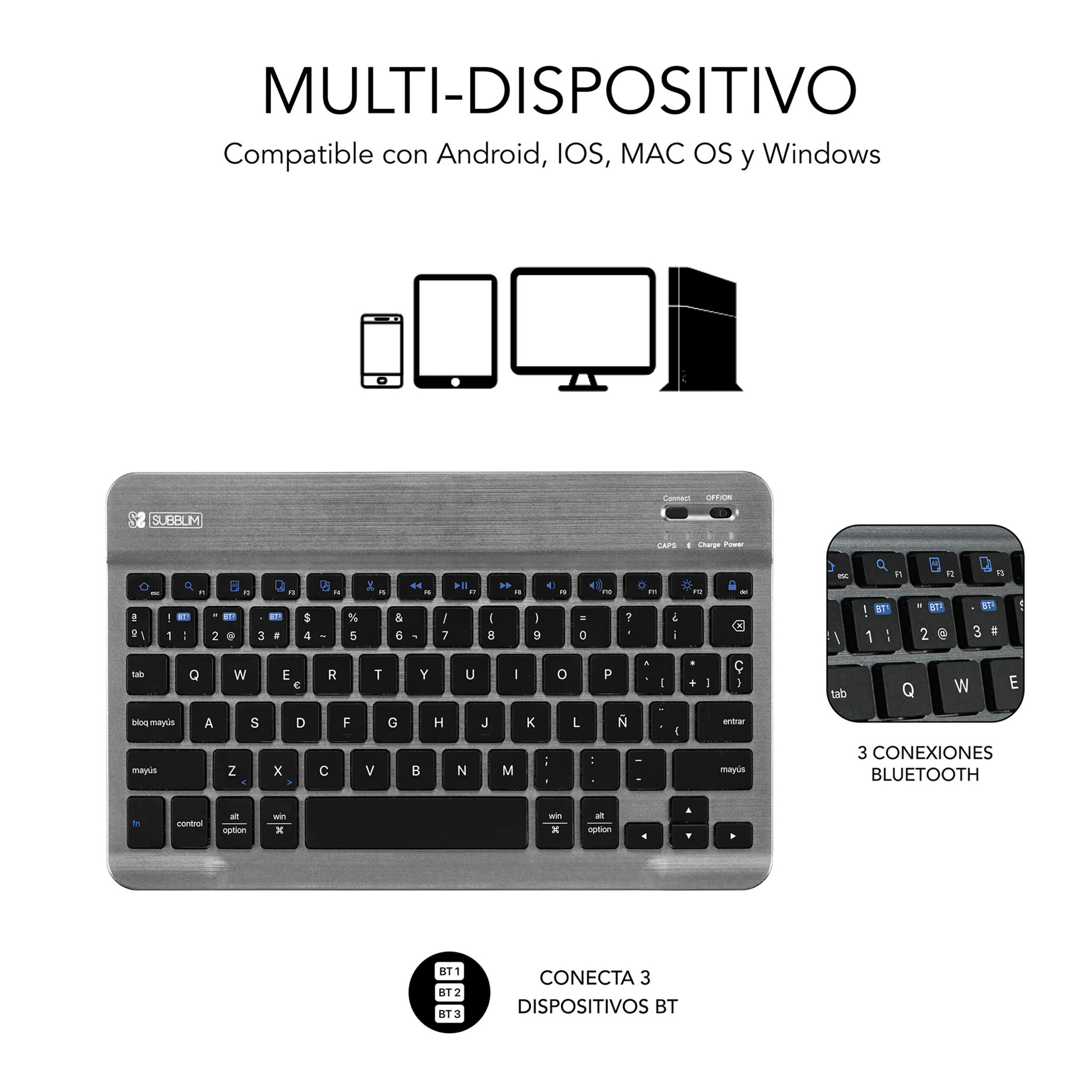 Funda + teclado subblim keytab pro | Subblim - Imagen 6
