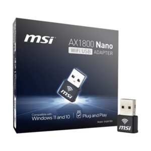 Nano adaptador wifi6 usb msi guax18n | Msi | Linkxa Telecom