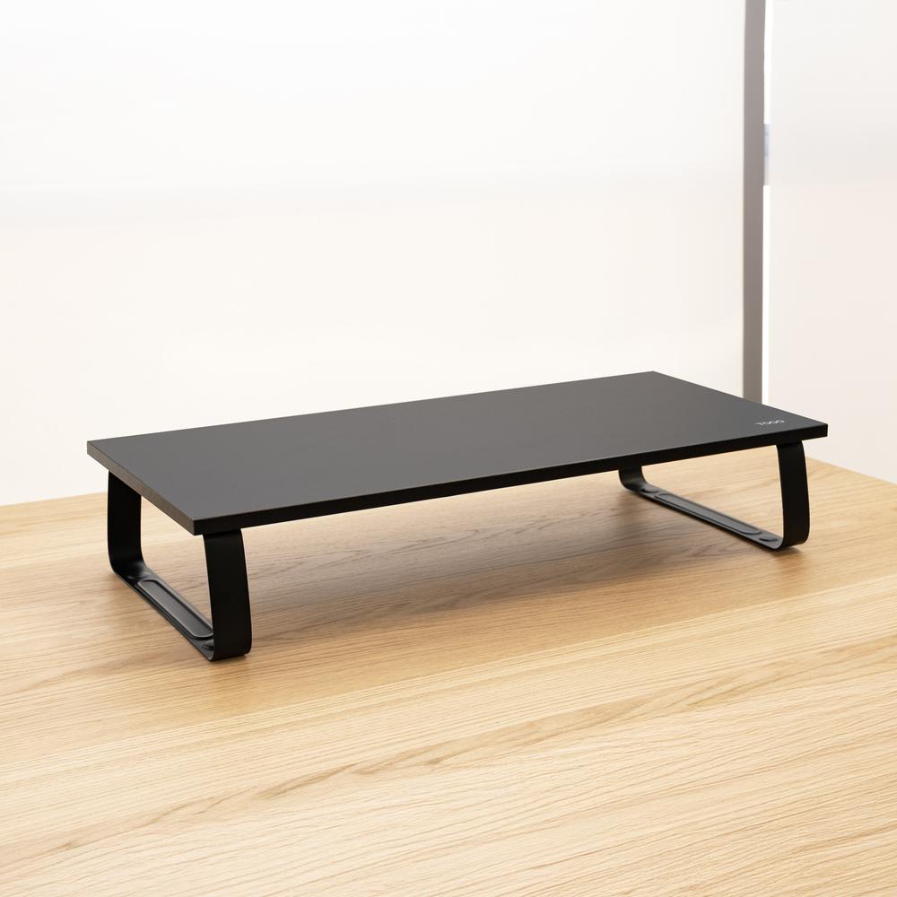 Soporte elevador tooq madera monitores negro | Tooq - Imagen 2