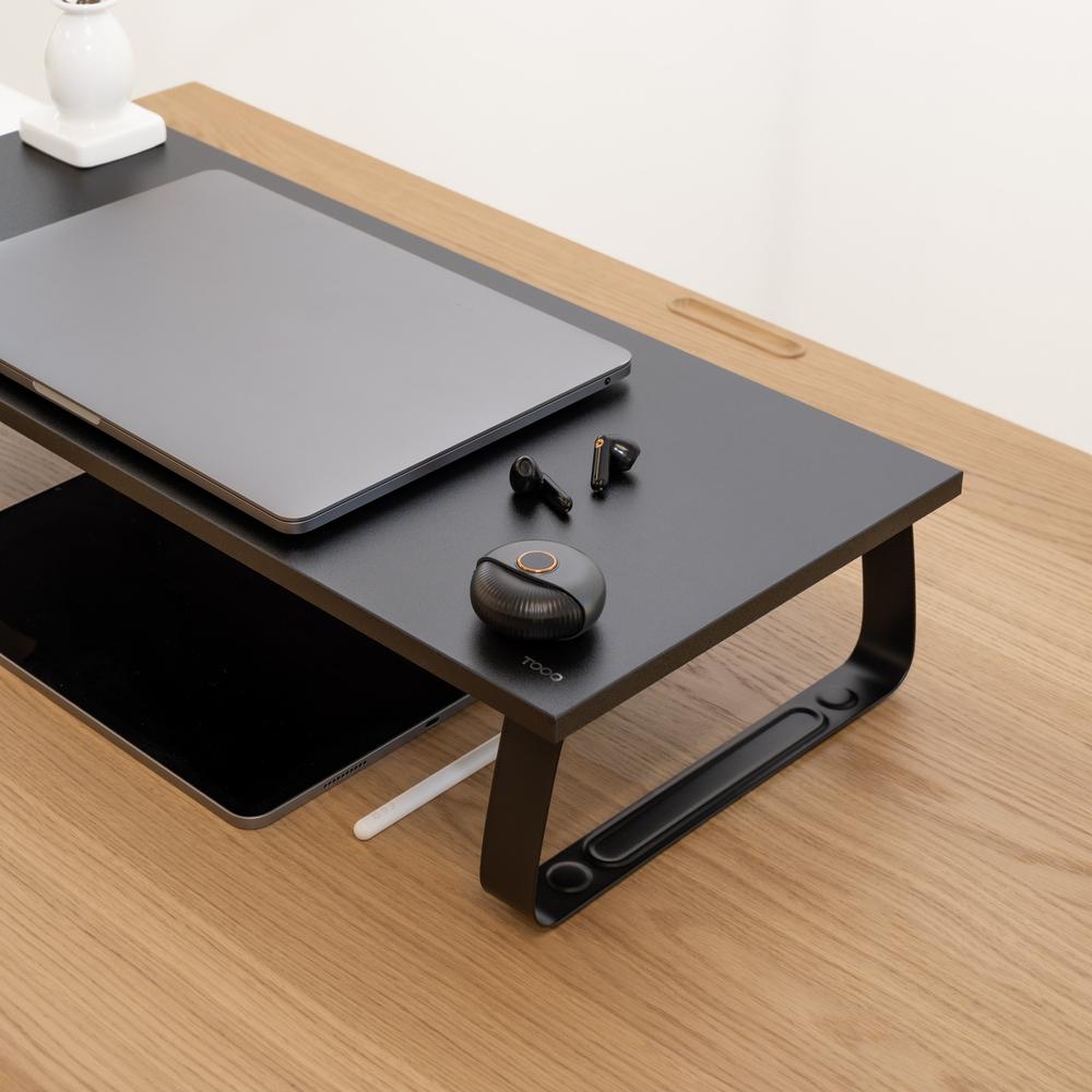 Soporte elevador tooq madera monitores negro | Tooq - Imagen 5