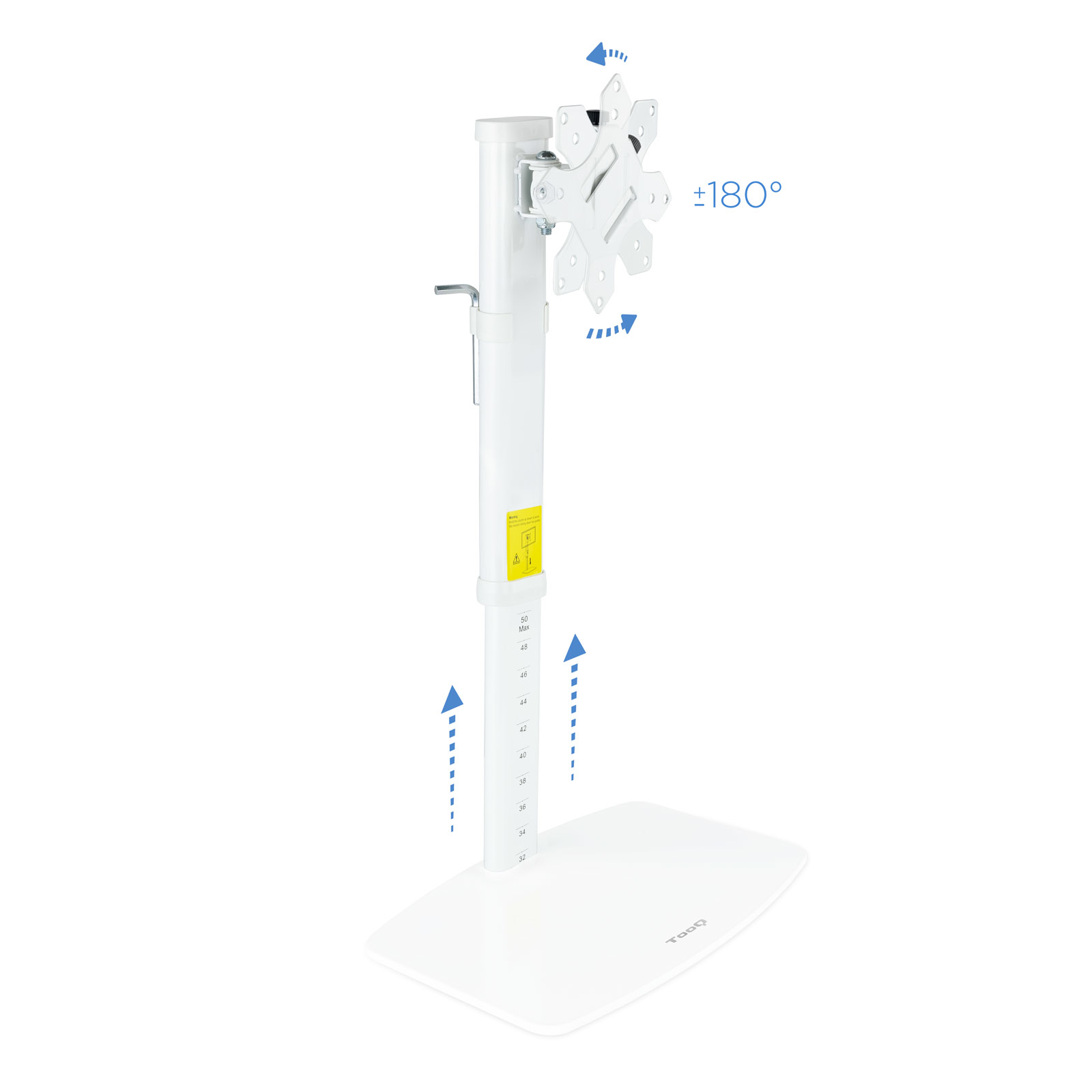 Soporte mesa tv tooq 17 - 27 pulgadas blanco | Tooq - Imagen 2