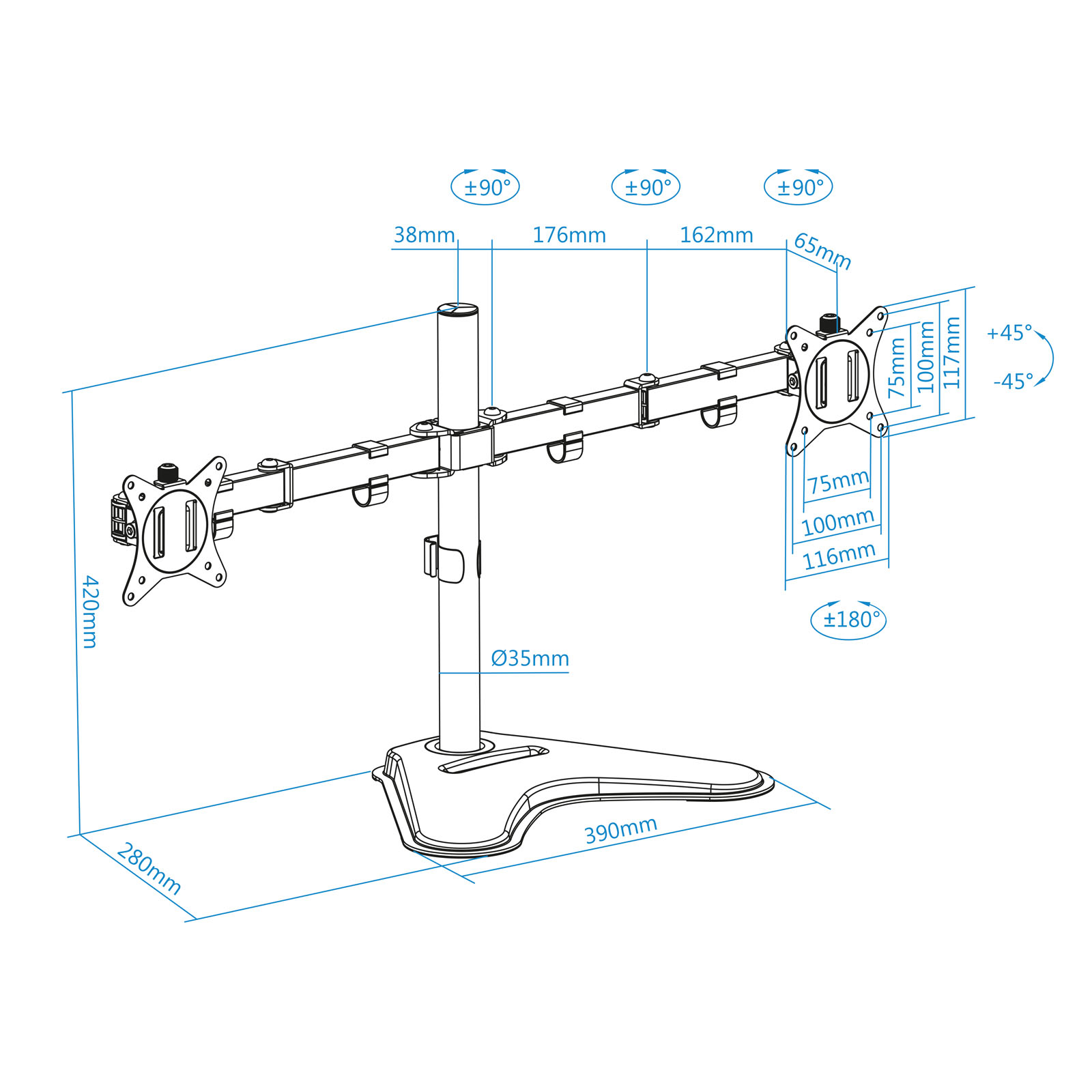 Soporte monitor mesa tooq db1702tn - b 2 | Tooq - Imagen 4