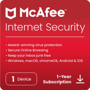 Antivirus mcafee internet security 1 dispositivo | Mcafee | Linkxa Telecom