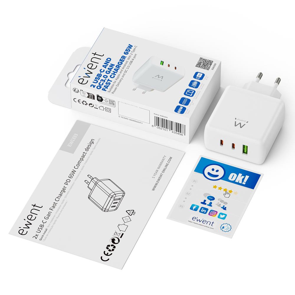Cargador ewent ew1333 95w 2x usb | Ewent - Imagen 2
