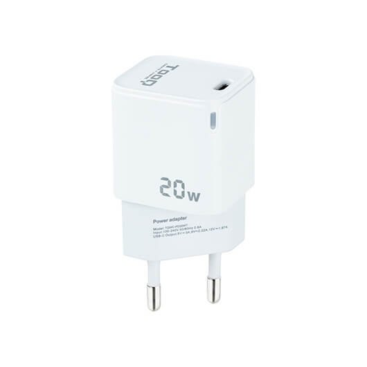 Cargador pared tooq usb - c blanco 20w | Tooq | Linkxa Telecom