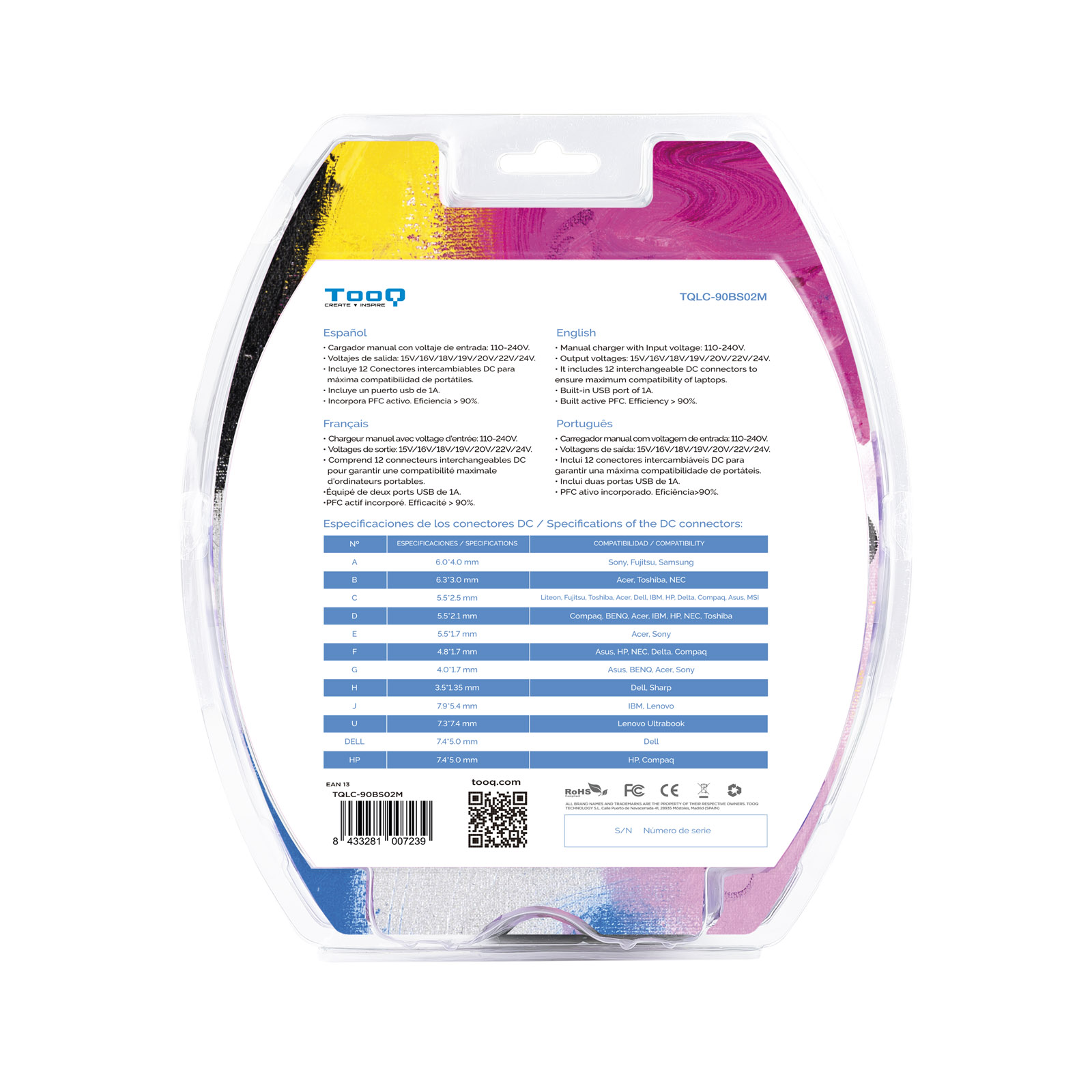 Cargador portatil universal tooq tqlc - 90bs02m 90w | Tooq - Imagen 6