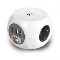 Regleta cubica ewent ew3939 3 tomas | Ewent | Linkxa Telecom