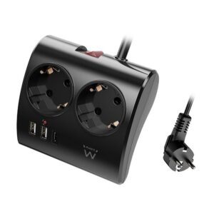 Regleta ewent 2 tomas shucko 2 | Ewent | Linkxa Telecom