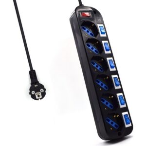 Regleta ewent 6 tomas shucko interruptor | Ewent | Linkxa Telecom