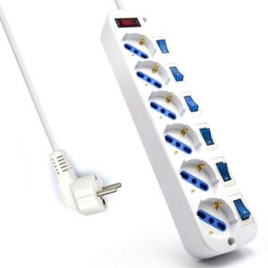 Regleta ewent con 6 tomas shucko | Ewent | Linkxa Telecom