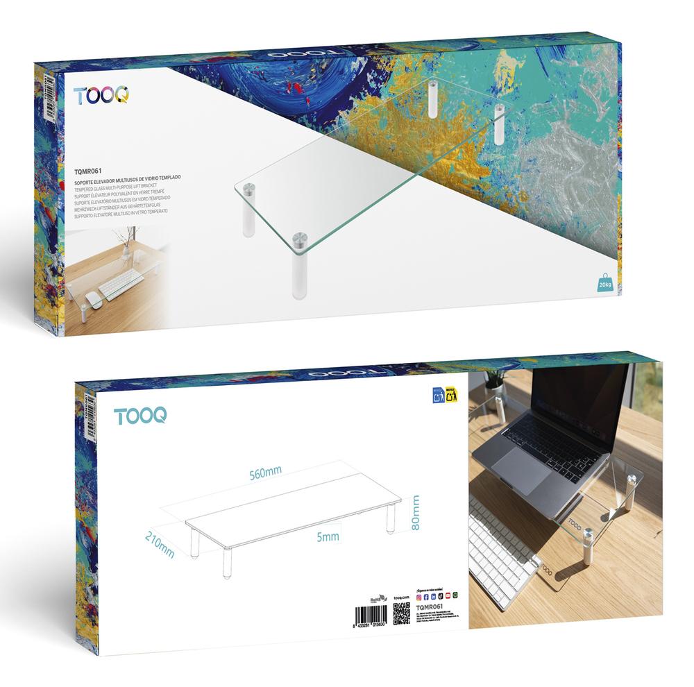 Soporte elevador tooq vidrio monitores | Tooq - Imagen 6