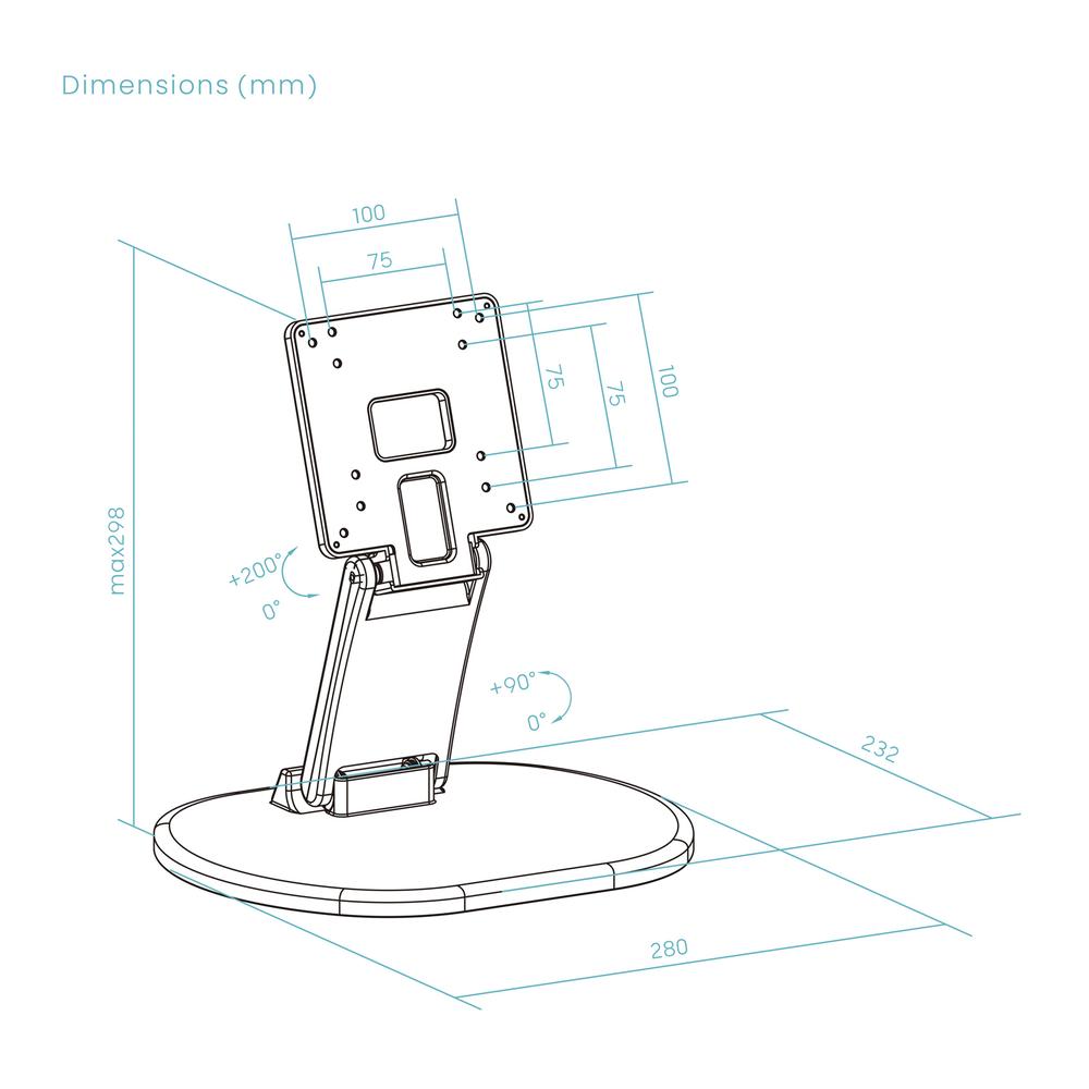 Soporte mesa tooq db1027tn - b sobremesa y | Tooq - Imagen 3