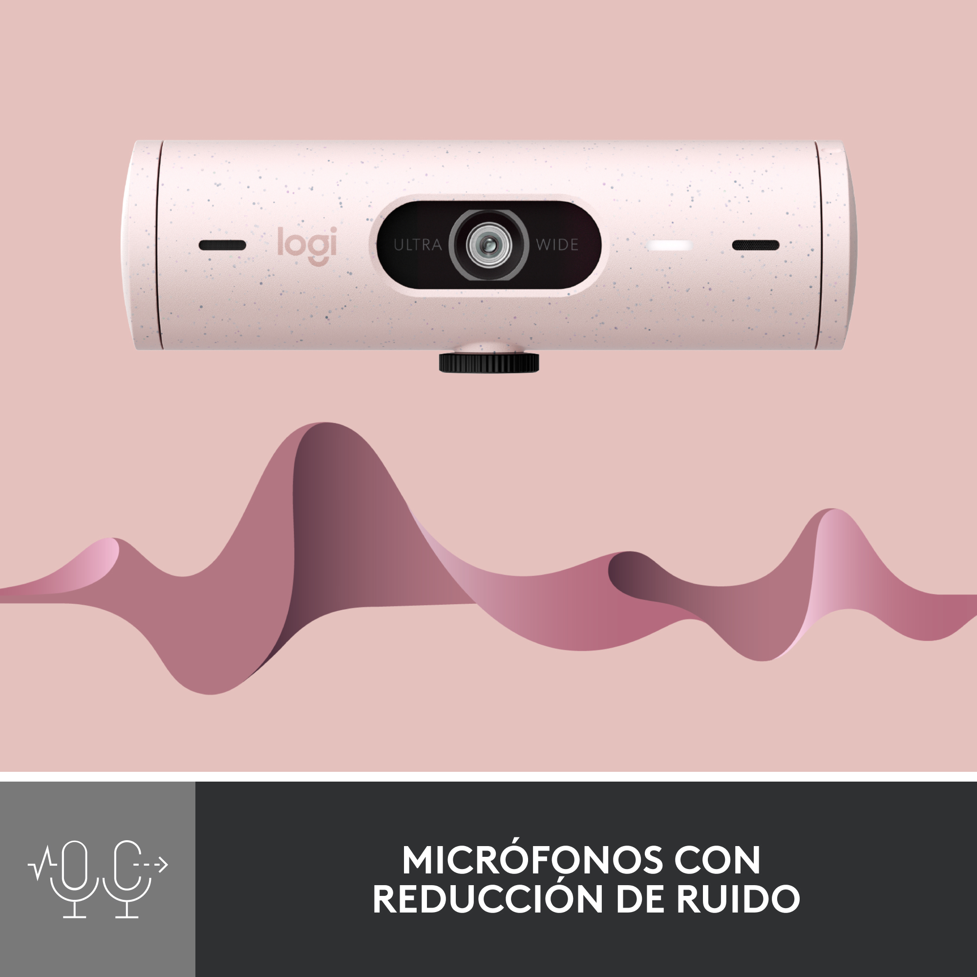 Webcam logitech brio 500 rosa full | Logitech - Imagen 4
